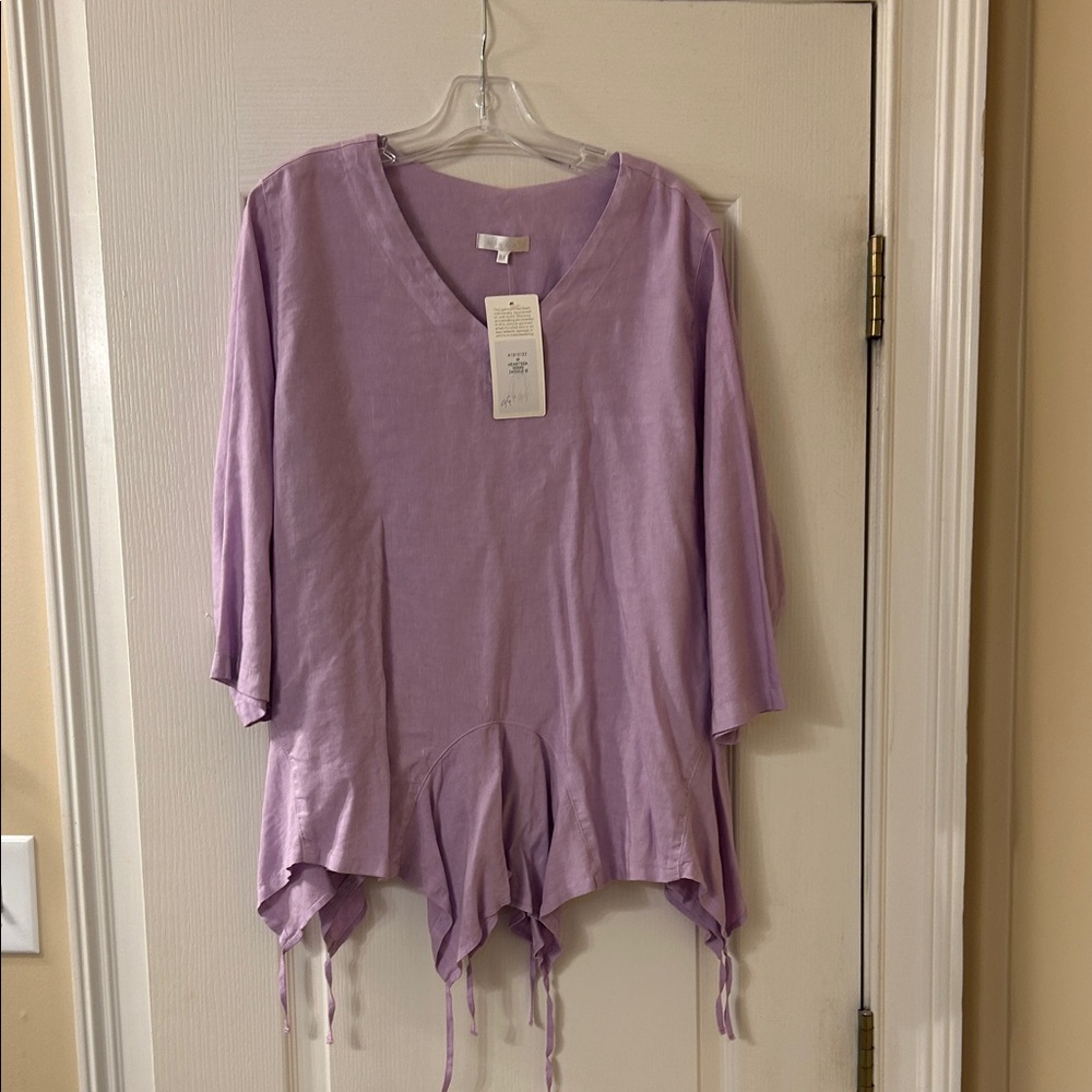 Lilac V-Neck Women's Tunic